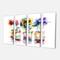 Designart - Abstract Flowers in Glass Vases - Extra Large Floral Wall Art